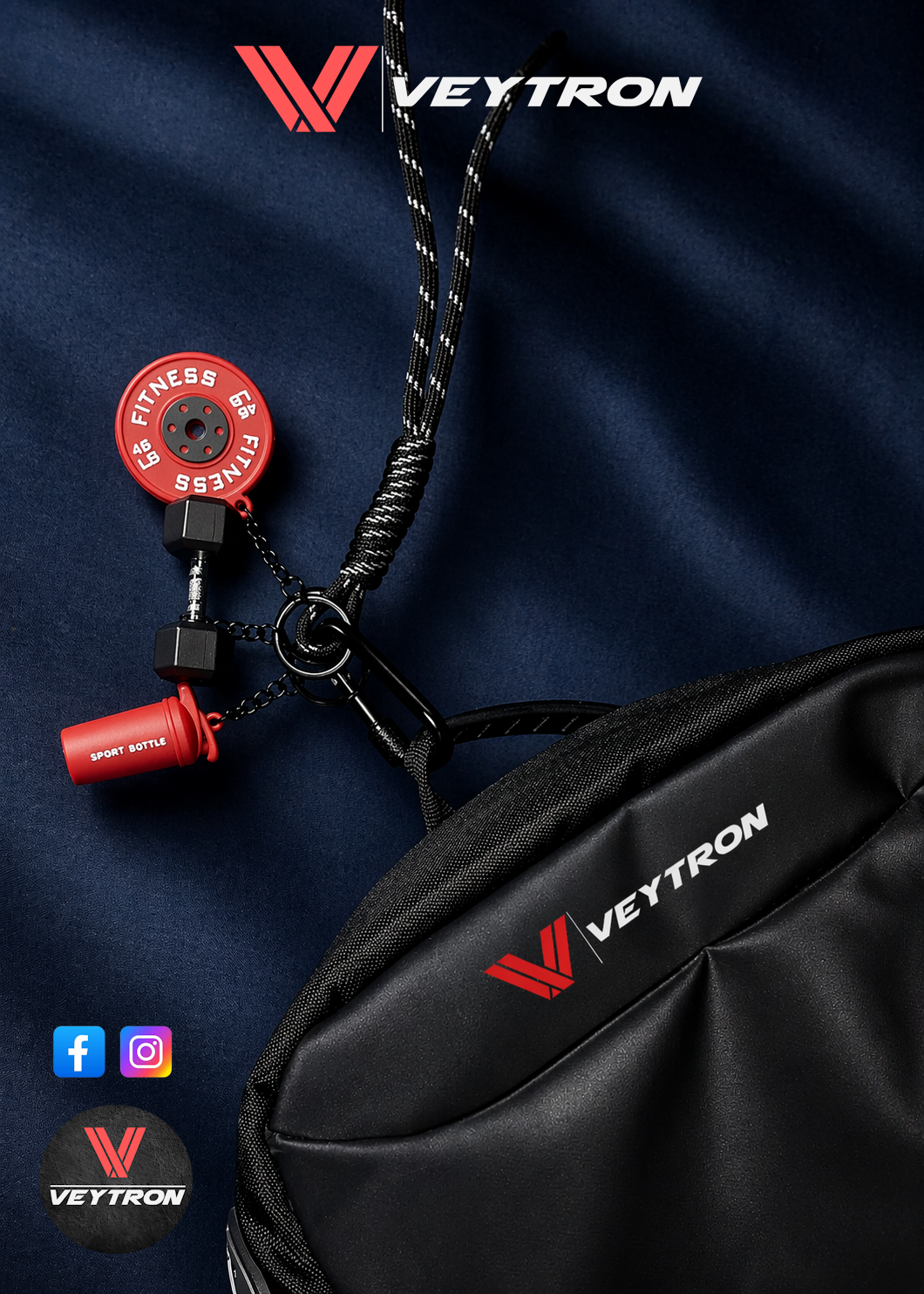 Veytron™ Fitness Charm Keychain